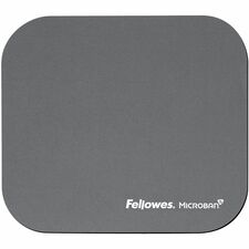 Fellowes Microban Mouse Pad - 8" x 9" x 0.13" Dimension - Graphite - Rubber - Wear Resistant, Tear Resistant, Scratch Resistant, Skid Proof - 1 Pack