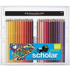Prismacolor Scholar Colored Pencils - Assorted Lead - 60 / Box