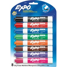 Expo Low Odor Markers - Chisel Marker Point Style - Assorted - 8 / Set