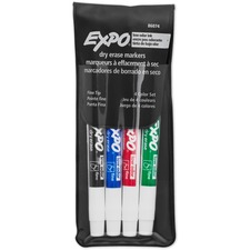 Expo Low Odor Markers - Fine Marker Point - Assorted - 4 / Set