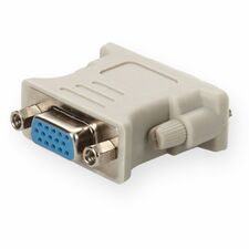 5PK DVI-I (29 pin) Male to VGA Female White Adapters For Resolution Up to 1920x1200 (WUXGA)