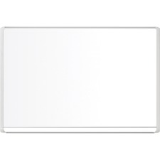 MasterVision White Series - 47.2" (3.9 ft) Width x 35.4" (3 ft) Height - White Lacquered Steel Surface - White Aluminum Frame - Rectangle - Non-magnetic, Pen Tray - 1 Each