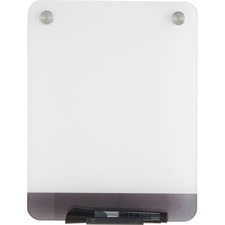 Iceberg Clarity Dry Erase Glass Board - 12" (1 ft) Width x 9" (0.8 ft) Height - Ultra White Tempered Glass Surface - 1 Each