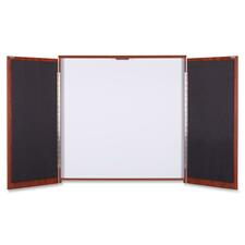 Lorell Dry-erase Whiteboard Presentation Cabinet - Hinged Door - 1 Each - 47.25" (1200.15 mm) x 47.25" (1200.15 mm) x 4.75" (120.65 mm)