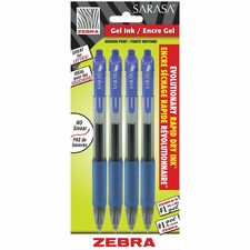 Zebra SARASA dry X20 Retractable Gel Pen - Medium Pen Point - 0.7 mm Pen Point Size - Retractable - Blue Gel-based Ink - Plastic Barrel - 14 / Pack