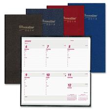 Brownline Weekly Horizontal Pocket Planner - Weekly, Monthly - 3.3" (82.6 mm) x 6.8" (171.5 mm) - January till December - 8:00 AM, 9:00 AM to 5:00 PM, 5:00 PM 1 Week Double Page Layout