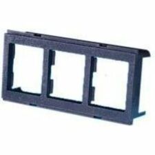 Ortronics TracJack Adapter Plate For Furniture Opening, Rear Load Three-Port, Black