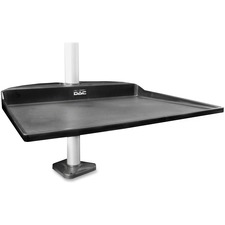 DAC Space Saver System Monitor Arm Shelf - 1.5" Height x 12" Width x 8.8" Depth - Adjustable Height - 30% Recycled - Black - 1 Each