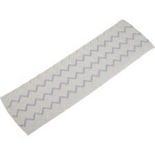 Rubbermaid Commercial Disposable Microfiber Pad - 18" Length - MicroFiber, Polyester - White - 150 / Carton