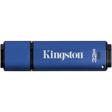 Kingston DataTraveler Vault Privacy 3.0 - 32 GB - USB 3.0 - 250 MB/s Read Speed - 40 MB/s Write Speed - 1 Each