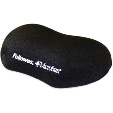 Fellowes PlushTouch Mini Wrist Rest with FoamFusion Technology - Black - 1" (25.40 mm) Height x 4.88" (123.95 mm) Width x 3.44" (87.38 mm) Depth - Black - Memory Foam - Wear Resistant, Tear Resistant - 1 Each