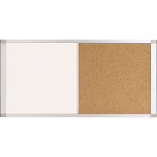 MasterVision MasterVision Ultra Dry-erase Cork Board Combo - 36" (3 ft) Width x 18" (1.5 ft) Height - White Cork Surface - Silver Aluminum Frame - Rectangle - Magnetic - Sturdy, Ghost Resistant, Scratch Resistant, Lightweight - 1 Each