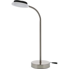 Vision Triton Desk Lamp with 2 USB Ports - LED Bulb - Sand Nickel - 350 lm Lumens - Acrylic - Desk Mountable