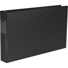 QuickFit QuickFit Round Ring Deluxe Spreadsheet Binder - 1 1/2" Binder Capacity - Legal - 8 1/2" x 14" Sheet Size - Round Ring Fastener(s) - Black - Recycled - Heavy Duty - 1 Each