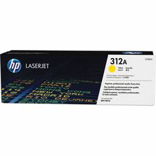 HP 312A (CF382A) Original Laser Toner Cartridge - Single Pack - Yellow - 1 Each - 2700 Pages