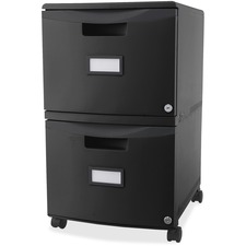 Storex Mobile File 2-Drawers Ltr/Lgl 14.8" x 18.3" x 26" Black - each