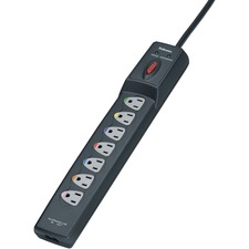7 Outlet Power Guard Surge Protector with 6' cord - 7 x AC Power - 1600 J - 6 ft