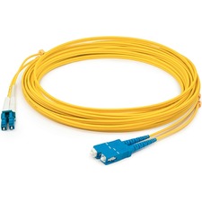 ADDON 1.5M LC (MALE) TO SC (MALE) YELLOW OS2 DUPLEX RISER FIBER PATCH CABLE