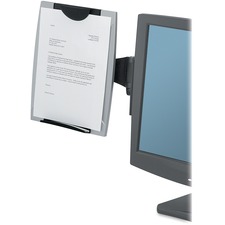 Office Suites™ Monitor Mount Copyholder - 15" Height x 13.3" Width x 2" Depth - Black, Silver