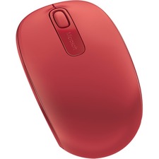 Microsoft Wireless Mobile Mouse 1850 - Optical - Wireless - Radio Frequency - Flame Red - 1 Pack - USB 2.0 - 1000 dpi - Scroll Wheel - 3 Button(s) - Symmetrical