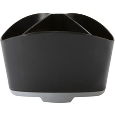Storex Distinctive Mini Desk Organizer - 90% Recycled - Black, Silver - 1 Each