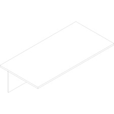 Lacasse C.A. Rectangular Surface with Modesty Panel - 60" x 30"29" - Smooth Edge - Material: Particleboard - Finish: Snow - Modesty Panel, Mar Resistant - For Office