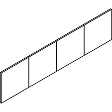 Lacasse C.A. Set of 4 Doors for Hutch - 60" x 16"0.6" - 4 Door(s) - Smooth Edge - Material: Particleboard - Finish: Snow - For Office