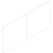Lacasse C.A. Set of 2 Doors for Hutch - 36" x 16"0.6" - 2 Door(s) - Smooth Edge - Material: Particleboard - Finish: Snow - For Office