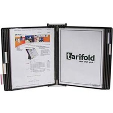 Tarifold Wall Unit Organizer - 10 Black Pockets - 10 Pockets - Support Letter 8.50" x 11" Media - Expandable, Wire-reinforced - Metal - 10.2" Height x 1.8" Width x 14" Depth