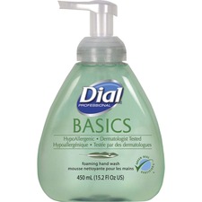 Dial Basics HypoAllergenic Foam Hand Soap - Fresh ScentFor - 15.2 fl oz (449.5 mL) - Pump Bottle Dispenser - Hand - Green - 4 / Carton