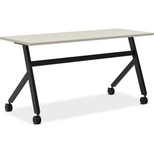 HON Multi-Purpose Table, Fixed Base - Laminated, Light Gray Top - 60" Table Top Width x 24" Table Top Depth x 1" Table Top Thickness - 29.5" Height - Steel
