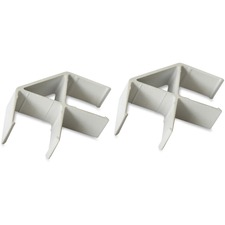 Lorell 90-Degree Panel Connectors - 2.25" Width x 2.25" Depth x 0.63" Height - Aluminum - Aluminum - 2 / Set