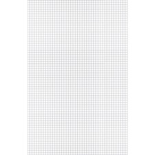 Ampad Graph Pad - 50 Sheets - Both Side Ruling Surface - 15 lb Basis Weight - Tabloid - 11" x 17" - White Paper - Chipboard Backing, Smudge Resistant - 1 / Pad