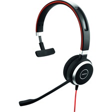 Jabra Evolve 40 UC Mono - Mono - USB, Mini-phone (3.5mm) - Wired - Over-the-head - Monaural - Supra-aural - Noise Cancelling Microphone - Noise Canceling
