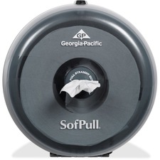 SofPull 1-Roll Centerpull Mini Toilet Paper Dispenser by GP Pro - Center Pull - Smoke - Durable, Lockable, Sturdy - 1 Each