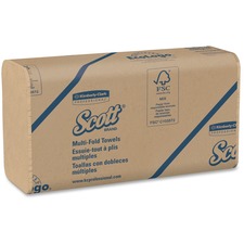 Scott Recycled Multi-fold Towels - 1 Ply - 9.50" x 9.40" - Brown - 250 Per Pack - 16 / Carton