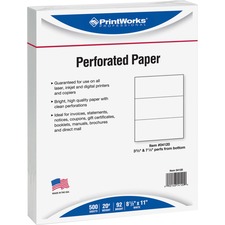 PRB04120 - PrintWorks Professional Pre-Perforated Paper for Invoices, Statements, Gift Certificates & More