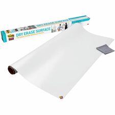 Post-it® Self-Stick Dry-Erase Film Surface - 48" (4 ft) Width x 72" (6 ft) Length - White - Rectangle - Flexible, Stain Resistant, Self-stick - 1 / Pack