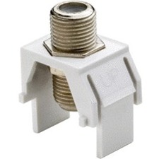 On-Q NonRecessed Nickel FConnector, White, 10Pack