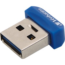 Verbatim 64GB Store 'n' Stay Nano USB 3.0 Flash Drive - Blue - 64 GB - USB 3.0 - Blue - Lifetime Warranty - 1 Each