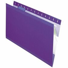 Pendaflex 1/5 Tab Cut Legal Recycled Hanging Folder - 8 1/2" x 14" - Violet - 10% Recycled - 25 / Box