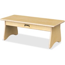 Jonti-Craft Komfy Coffee Table - 27" x 12"10" - Rounded Edge - Material: Acrylic - Finish: Baltic - Durable, Non-yellowing - For Classroom