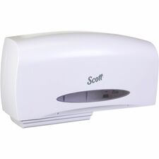 Scott Essential Coreless Jumbo Roll Toilet Paper Dispenser - Coreless Dispenser - 2 x Roll - 10.9" Height x 20.1" Width x 5.9" Depth - Plastic - Black - Durable - 1 / Carton