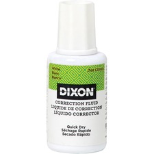 Dixon Universal Correction Fluid - Brush Applicator - 20 mL - White - Non-toxic - 1 Each
