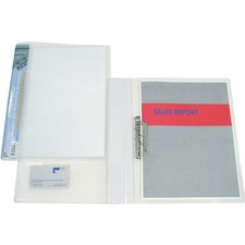Winnable Letter Report Cover - 1/2" Folder Capacity - 8 1/2" x 11" - 100 Sheet Capacity - Clamp Fastener - Clear - 1 Each