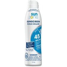 SunZone 45 SPF/FPS Sport Sunscreen Spray - 177 mL - For All Skin - Moisturising, Water Resistant, Non-greasy, PABA-free, Paraben-free - 1 Each - 177 mL - For All Skin - Moisturising, Water Resistant, Non-greasy, PABA-free, Paraben-free - 1 Each