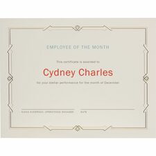 First Base FST83407 Certificate