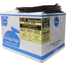 Ralston Black Regular-Strength Industrial Bags - 20" (508 mm) Width x 22" (558.80 mm) Length - 0.65 mil (17 Micron) Thickness - Black - Resin - 500/Carton - Industrial, Garbage