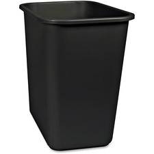 Washable 28qt Plastic Waste Basket Black - each