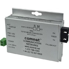 ComNet Industrially Hardened 100Mbps Media Converter with 48V POE, Mini, "B" Unit